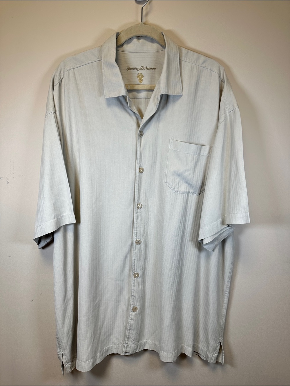 Tommy Bahama Pale Blue Short Sleeve Button-Down Shirt